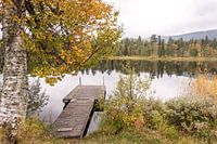Anlegestelle in Lofsdalen, Schweden