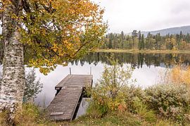 Landing stage in Lofsdalen, Sweden