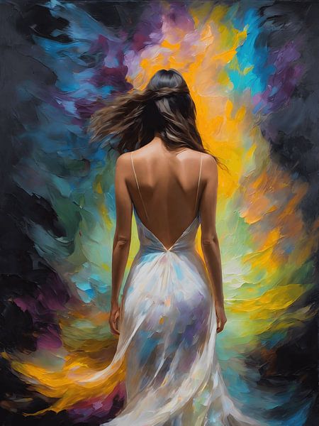 A colour explosion portrait by Jolique Arte