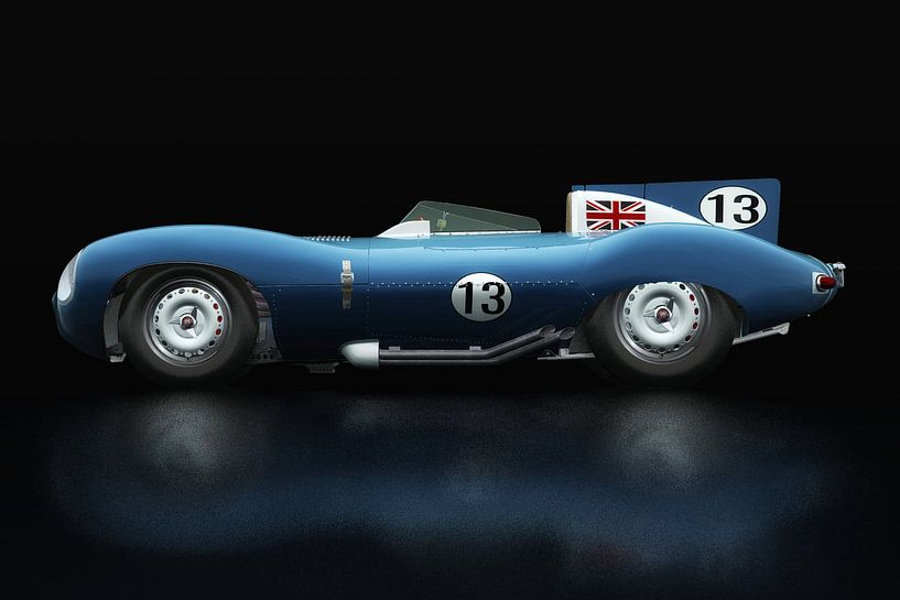 Jaguar Type D 1956 Vue latérale par Jan Keteleer