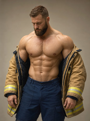 Portret van een brandweerman