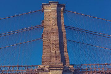 Die Brücken von Dumbo: Ein ikonisches Verbindungsspiel zwischen Brooklyn und Manhattan New York 07 von FotoDennis.com | Werk op de Muur