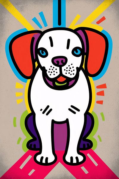 Colourful and modern dog by Imperial Art House
