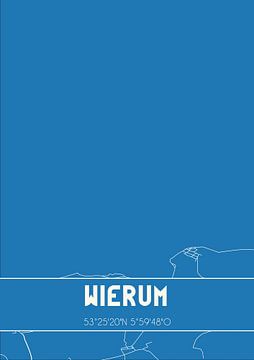Blueprint | Map | Wierum (Fryslan) by Rezona