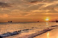 Sonnenuntergang Strand Zoutelande von MSP Canvas Miniaturansicht