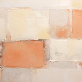 Terracotta Geometry | Serene Abstract Shapes Play by ARTEO Paintings