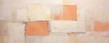 Terracotta Geometrie | Serene Abstract Shapes Play van ARTEO Schilderijen
