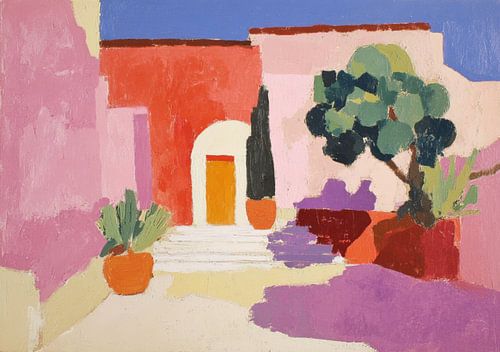A colourful Mediterranean courtyard by Niklas Maximilian