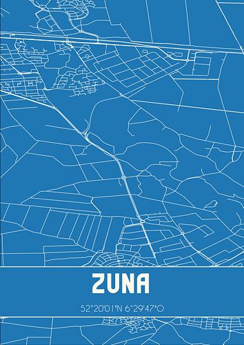 Blauwdruk | Landkaart | Zuna (Overijssel)