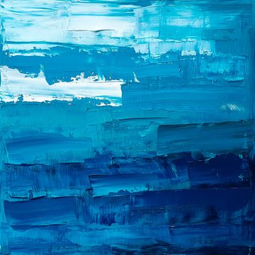 Abstracte wereld van blauwe tinten