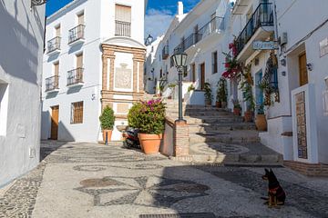 White village of Frigiliana in Andalusia (Spain) by Laura V