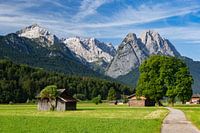 Blick auf die Waxensteine in Garmisch-Partenkirchen