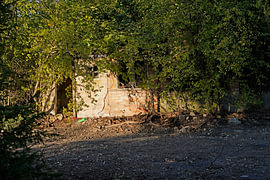 Baustelle nach dem Abriss eines Hauses