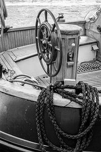Ruder auf einem Segelschiff.