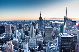 Blick vom Felsen von New York City
