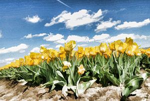 gele tulpen van Yvonne Blokland