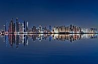 Dubai Skyline Reflection, Dubai Marina by Dieter Meyrl thumbnail