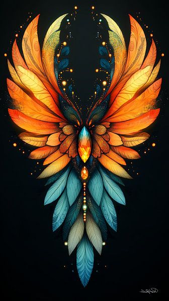 colourful symmetrical figure by Gelissen Artworks