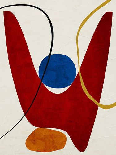 Modern Organic Geometric Abstract Art In Colours