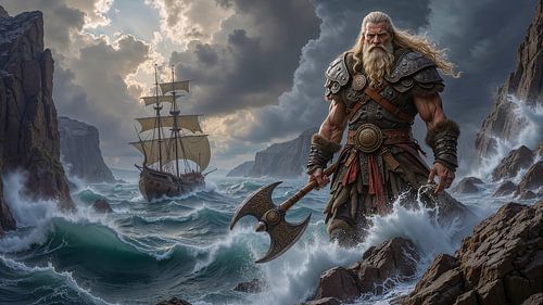 BJARNOTH - De Viking Krijger aan de Stormachtige Kust
