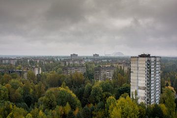 Der Blick auf die Geisterstadt Pripyat von Tim Vlielander