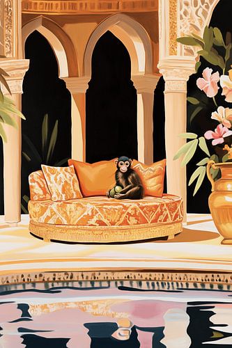 Affe im Hamam-Garten