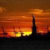 Statue of Liberty na zonsondergang sur Jutta Klassen