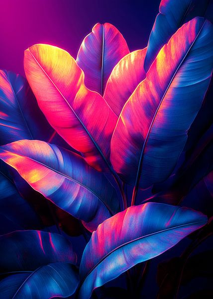 Purple banana leaves by JBJart Justyna Jaszke