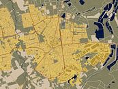 Kaart van Valkenswaard in de stijl van Gustav Klimt van Maporia thumbnail