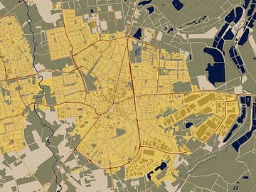Karte von Valkenswaard im Stil von Gustav Klimt von Maporia
