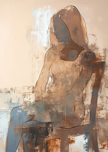 Figure féminine | Regard silencieux par Peinture Abstraite