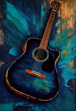 Akoestische gitaar Abstract Splatter van MIROKKU
