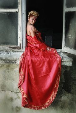 Lady in RED van Edwin van Unen