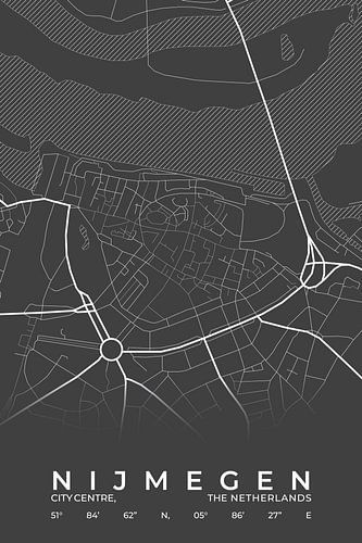 City map of Nijmegen