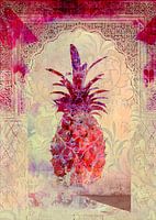 Marrakech Pineapple - Pink | Digital art Marrakesh - Exotische oosterse stijl