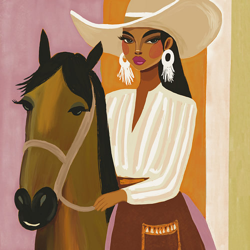 Wild Freedom – Cowgirl on Horseback
