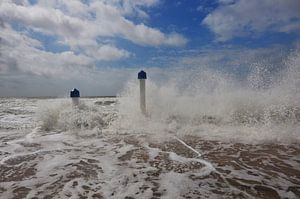 Boulevard bij storm van Blond Beeld