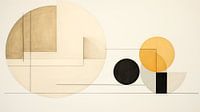 Geometrisch abstracte kunst met vier cirkels minimal art van Vlindertuin-Art thumbnail