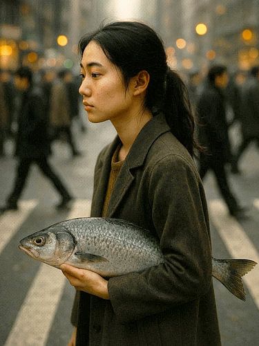 One Person One Street  and One Fish 04