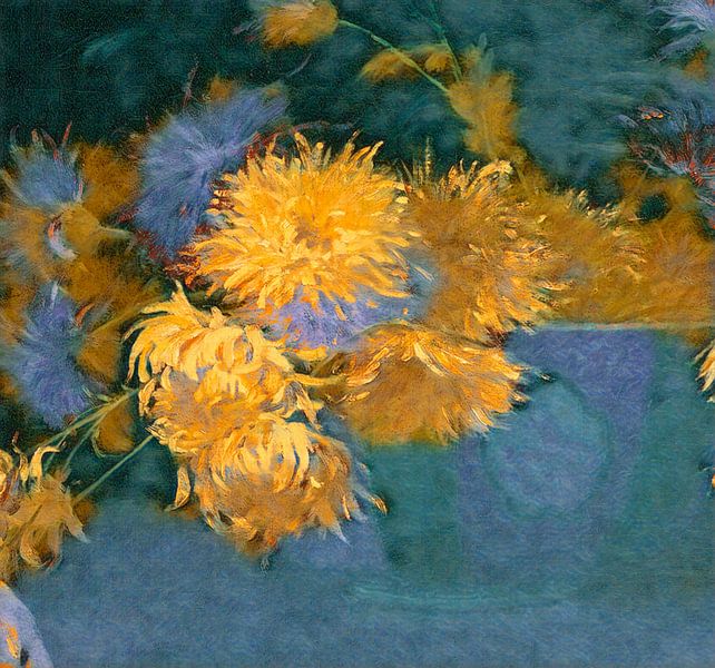Yellow chrysanthemums by Nop Briex