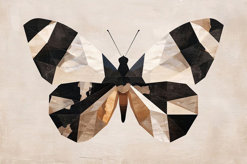 Geometrisches Schmetterlingsdesign im Art-Déco-Stil von Art & Soul Creations