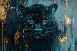 Schwarzer Panther mit goldenen Akzenten von Imperial Art House