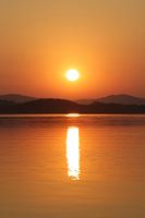 Lever de soleil atmosphérique orange au Mexique | paysage | tirage photo de voyage