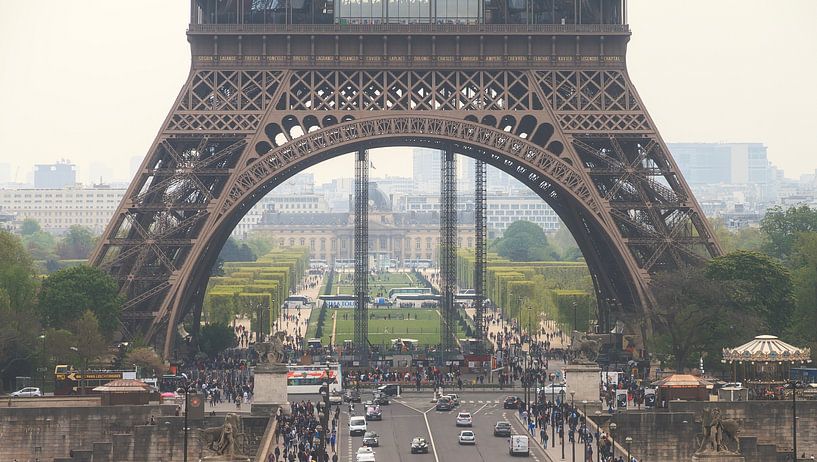 Eiffel Tower close-up underside by Dennis van de Water