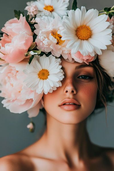 Blumige Schönheit mit zartem Glanz von Poster Art Shop