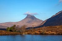 Stac Pollaidh, Loch Lurgainn, Noordwestelijke Hooglanden, Schotland, Verenigd Koninkrijk