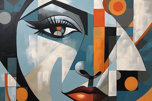 Dwalende Echos | Kubisme schilderij