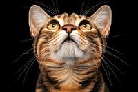 Nabij beeld van een nieuwsgierige kat