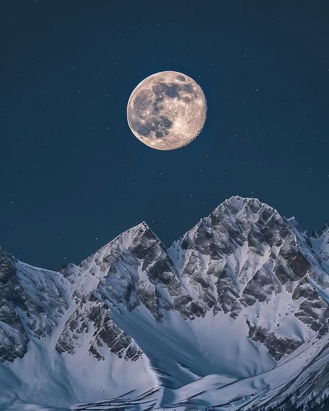 Berge unter Sternen: Schweiz von fernlichtsicht