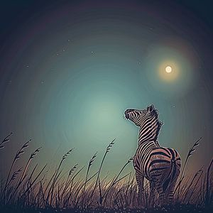 Zebra humour in Pastel Shades by Karina Brouwer